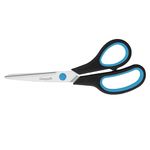 Uaugulft Scissors, Stainless Steel Paper Scissors, Multi-Purpose Scissors with Soft Grip Handle, Blue Black, 8 Inch