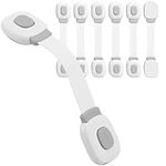 BillyBath Premium Baby Cabinet Lock, Pack of 6 Child Safety for Cupboard, Drawers, Refrigerator, Toilet Seat with Strong Adhesive, No Drilling Required Cupboard Lock, Grey