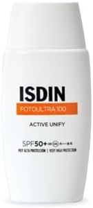 ISDIN FotoUltra 100 Active Unify SPF 50+ - Protector solar facial, Despigmentante, 50 ml