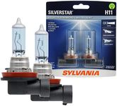 SYLVANIA - H11 SilverStar - High Performance Halogen Headlight Bulb, High Beam, Low Beam and Fog Replacement Bulb, Brighter Downroad with Whiter Light (Contains 2 Bulbs)