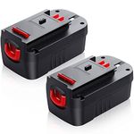 2Pack MANUFER HPB18 18V 4.8Ah Ni-Mh Replace Battery for Black and Decker Battery compatible with B&D HPB18 HPB18-OPE 244760-00 A1718 A18 FSB18 FEB180S batteries