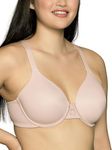 Vanity Fair Women's Full Figure Beauty Back Smoothing Bra, 4 Way Stretch Fabric, Lightly Lined Cups up to H, Underwire - Quartz, 38DDD