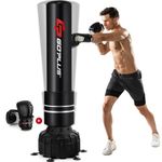 Goplus Freestanding Punching Bag, 71" Heavy Boxing Bag with 25 Suction Cups, Boxing Gloves, Filling Base, Kickboxing Bag with Stand for Adult Youth Men Women MMA Muay Thai Fitness