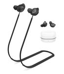 for Galaxy Buds FE Strap, Soft Silicone Special Anti-Skid Design Sports Anti Lost Headphones Lanyard Accessories ONLY Compatible with Samsung Galaxy Buds FE Earbuds Neck Rope Cord(Black)