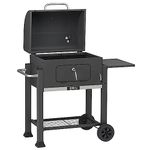 GrillChef Comfort charcoal grill cart, black