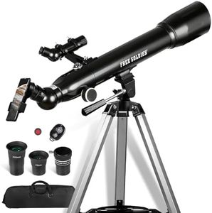 Telescopes for Adults High Powered, 700x90mm AZ Astronomical Professional Refractor Telescope for Beginners Astronomy with Advanced Eyepieces, Cool Astronomy for Christmas, Black