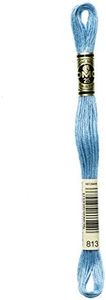 DMC 117-813 6 Strand Embroidery Cotton Floss, Light Blue, 8.7-Yard
