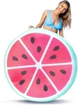 Comfy Floats Sun Disc Watermelon Pool Lounger - 2024 Upgrade - Self-Inflating Expanding Memory Foam Pool Float