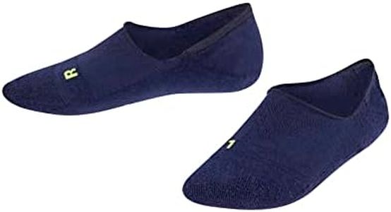 FALKE Unisex Cool Kick No Show Socks, Breathable, Cooling Effect, Polyester, Low Cut, Non Slip Heel Grip, Coolmax, Blue (Marine 6120), 5-6, 1 Pair