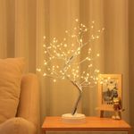 LED Night Light Tree Table Desk Lamp Silver Branch Battery USB Wedding Party Decor Twig Branch Fairy