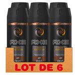 Axe Dark Temptation Men's Anti-Bacterial Deodorant Spray for 48 Hours Freshness, To Smell Good All Day, Against Bad Odours (Pack of 6 x 150 ml)