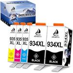 Double D Compatible Ink Cartridge Replacement for HP 934 935 934XL 935XL for Officejet Pro 6830 6230 6815 6835 6812 6820 6220 6810 Printers (2 Black,1 Cyan,1 Magenta,1 Yellow, 5Pack)