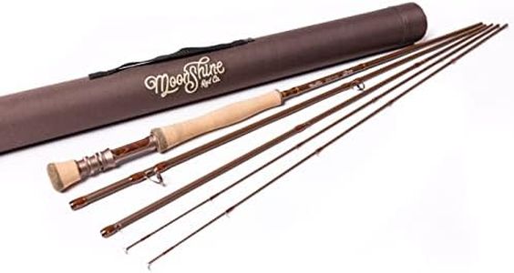 Moonshine Rod Co. The Drifter Series II Fly Fishing Rod with Carrying Case and Extra Rod Tip Section (9ft, 8wt)