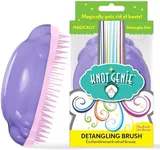 Knot Genie Detangling Hair Brush for Kids (Mystic Mauve) | Perfect Detangling Brush for Curly Hair, Gently Separate Tangles, Leaves Hair Smooth and Shiny | The Pain Free Knot Detangler