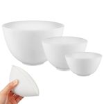 Ciieeo 3 Pcs Silicone Mixing Bowl 3 Size DIY Face Mask Mixing Bowl Set for Facial Mask Mud Mask Home Salon Skincare Tool