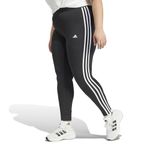 adidas,Essentials 3-Stripes Leggings (Plus Size),black/white,3X
