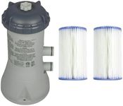 INTEX C1000 Krystal Clear Cartridge Pool Filter Pump for Above Ground Pools: 1000 GPH Pump Flow Rate Bundled with Type A Pool Filter Cartridges