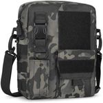 Wowelife Small Messenger Bag for Women Men, Vintage Canvas Messenger Shoulder Bag, Travel Canvas Crossbody Bags for Women Small Tactical Bag Multi Pocket Purses