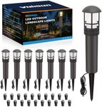 VOLISUN Outdoor LED Landscape Lighting,8-Pack 3W 12V Low Voltage Pathway Lights,Outdoor Waterproof Garden Lights,Aluminum Housing ETL Listed,CRI 90+,3000K Warm White for Driveway Sidewalk