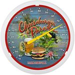 La Crosse Cheeseburger in Paradise 13.25-inch It's 5 O'Clock Somewhere Margaritaville Analog Dial Thermometer, Multi