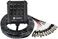 PRORECK 8-Channel Low Profile XLR Send Circuit Board Snake Cables, XLR Splitter Cable for Live, Recording, Stage, Studio, 50 Feet Long