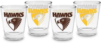 AFL Shot Glass Set of 4 - Hawthorn 