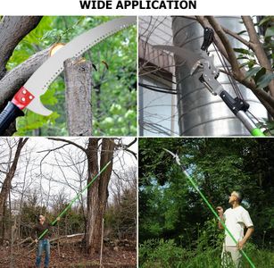Pole Pruning Saw 26ft Telescopic Tree Pruner – Adjustable Manual Long Reach with Carry Bag