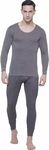 Jockey Men's Cotton Thermal Set (Charcoal, Large)