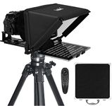 Inmei TX12 Aluminum Alloy Teleprompter with Remote App Control, Compatible with iPad, Smartphone, DSLR Camera,Collapsible with Carry Case,Easy to Assemble