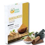 Herbs Botanica Chandan (Sandalwood) Powder Organic 100gm / 3.52 oz For Skin, Face Pack, Face Mask, Worship Tilak, Auspicious Occasions 100% Natural