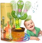 Emoin Dancing Cactus Talking Cactus Toy, Cactus Baby Toy Singing Children's Song+Box,Mimicking Cactus Recording &Repeating What You Say,Electronic Educational Toys for Children Playing