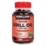 Kirkland Signature Krill Oil 500 mg., Pack of 160 Softgels