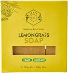 Crate 61, Handmade Vegan Natural Bar Soap Cold Pressed For Face And Body, With Premium Essential Oils, Eucalyptus & Peppermint For Men And Women 3 Pack (Lemongrass)