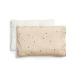 ergoPouch Organic Toddler Pillow and Cover – Low-Profile 1" Design for Proper Neck Alignment, Soft & Durable GOTS-Certified Cotton, Machine Washable, Breathable & Gentle on Skin (Daisy Sprinkle)