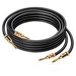SeCro HiFi Speaker Wire, Banana Connector to Banana Connector Speaker Banana Cable (2 Meters - 6.5 Feets)