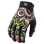 Troy Lee Designs Motocross Motorcycle Dirt Bike Racing Mountain Bicycle Riding Gloves, Youth Girls & Boys Air Gloves, Bigfoot (Black/Green, X-Large)