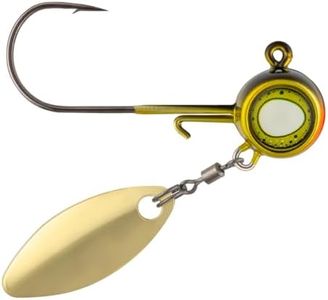Northland Fishing Tackle Deep-Vee Spin Jig, Versatile Walleye Spinning Jig with Thumper Willow Blade, Multi-Species Lure, Essential Fishing Bait, 1/4 Oz, Walleye