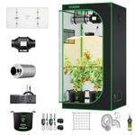 VIVOSUN 3x3 Grow Tent Kit 36x36x72 WiFi-Controlled Grow System with 200W Full Spectrum LED Grow Light, Automatic Ventilation, GrowHub Outlet A22 with Temperature and Humidity Sensor