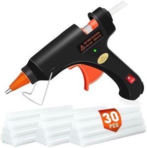 Crenova Pistolet à Colle ignifuge avec 30 pcs Colle Bâtons (130mm x 7mm), Pistolet a Colle Chaude Anti Écoulement pour Réparation, Convient pour l'artisanat, le Bricolage, Mini Pistolet à Colle 20W