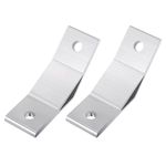 uxcell 2Pcs 135 Degree Angle Aluminum Profile Corner Brackets, Corner Brace Joint Connectors for 4040 Series (Silver White)