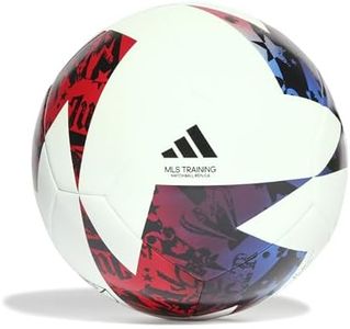 adidas MLS Training Soccer Ball, White/Blue/Red, 4
