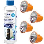 Nespresso Compatible Descaling Kit With Nespresso Cleaning Capsules. 200ml Nespresso Descaler Solution & 4 Nespresso Cleaning Pods. Provides Hotter, Better Tasting Coffee. 4 Months Supply.