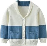 Vivobiniya Kid Boys Knit Sweater Toddler Baby Long Sleeve Cardigan Boy's Outerwear Children Coat(90)