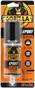 Gorilla Epoxy Ultimate, Waterproof, 10 Minute Set, Permanent Bond, Dries Black, 0.85oz Syringe (Pack of 1)