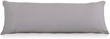 (Grey) - Evolive Soft Microfiber Body Pillow Cover Replacement 50cm x 140cm with Zipper Closure (Grey)