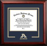 Campus Images NCAA Akron Zips Spirit Diploma Frame 8.5 x 11 Inches Mahogany Multi OH983SD