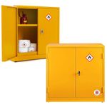 Horison Industries COSHH Cabinet - 915x700x459mm COSHH Cupboard Fire Proof Flammable Storage Cabinet - Hazardous Substance Yellow COSHH Cabinet - Dangerous Substance Chemical COSHH Cupboard