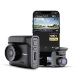 Qubo Car Dashcam Pro 2.7K by Hero Group | NightPulse Vision | Dual Channel: 5MP QHD+ Front (140°), 2MP FHD Rear | G-Sensor | 2" LCD | Built-in GPS, Wi-Fi, Mic | App | Up to 1TB Storage| Made in India
