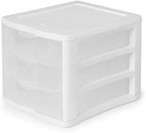 Sterilite 17918004 Clearview 3 Drawer Organiser,White