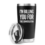 I'm Billing You for This Conversation Lawyer Vacuum Insulated Tumbler Attorney Counsel Paralegal Law Student Graduation Coworker Funny Drinkware with Stainless Steel Straw and Removable Lid (20 oz)